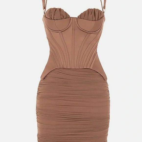 Brown Corset Dress - Picture 5 of 6